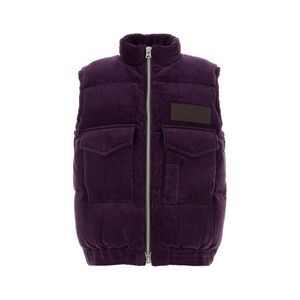 Sacai Men Purple Corduroy Down Jacket